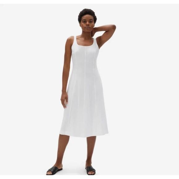 Everlane Dresses & Skirts - Everlane Women’s White Luxe Cotton Seamed Tank Dress Size S 100% Cotton